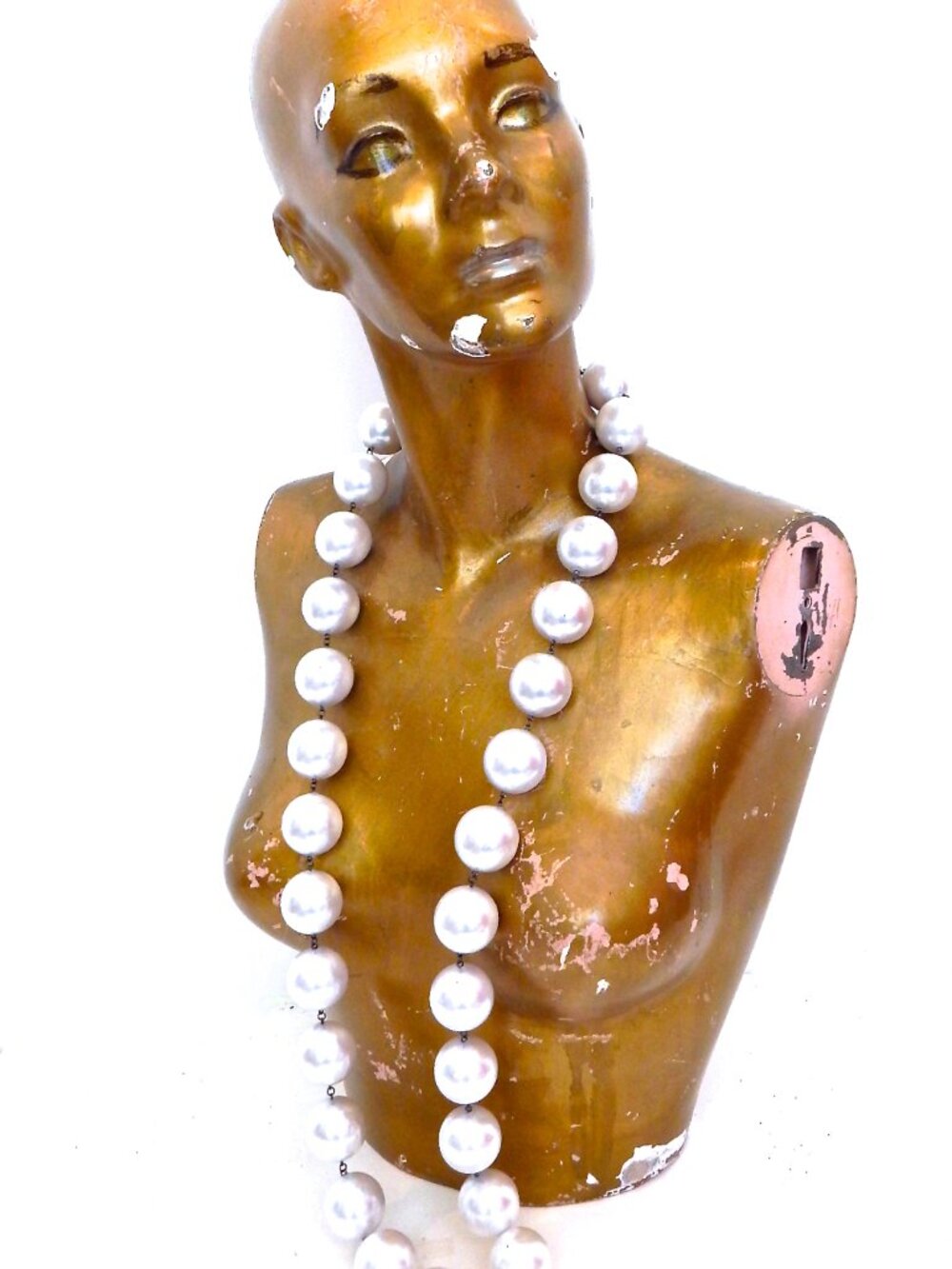 GASOLINE GLAMOUR JUMBO WHITE PEARL LONG NECKLACE 💎✨️🤍